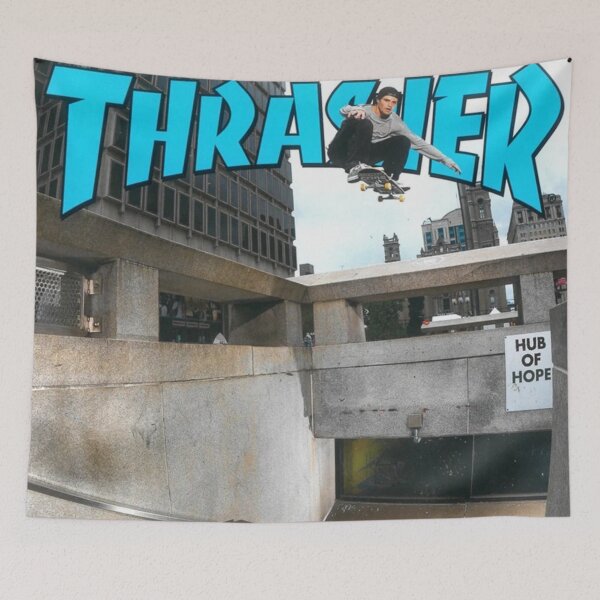 Item preview, Thrasher Skateboard Skate Design Art Print Poster Wall Tee Vest  designed and sold by Cool Robot Bro..