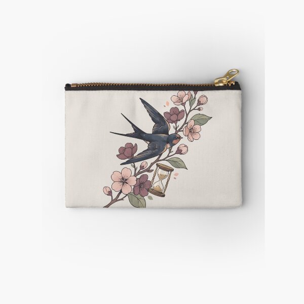 Item preview, Swallows Blossoms Vintage Hourglass Art designed and sold by MythicCotton.