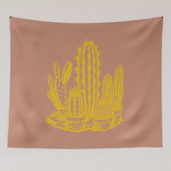 Item preview, Vintage Yellow Cactus Garden Botanical Illustration designed and sold by KawaiiDesigns26.