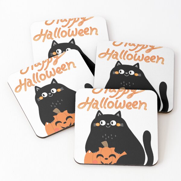 Item preview, Cute Black Cat Halloween Pumpkin designed and sold by Sela Art .