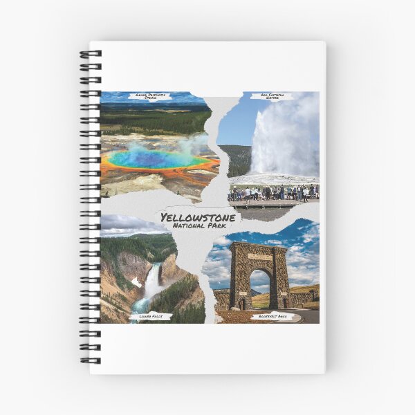 Item preview, Yellowstone National Park ripped paper site collage designed and sold by SmyrnaBuffalo.