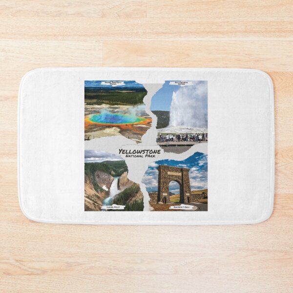 Item preview, Yellowstone National Park ripped paper site collage designed and sold by SmyrnaBuffalo.