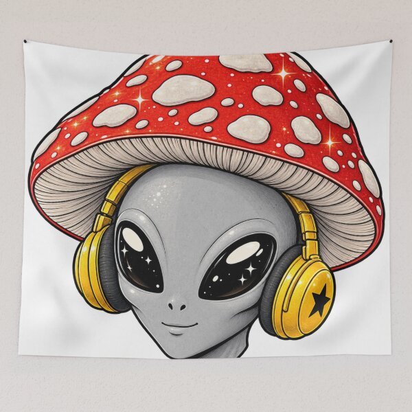 Item preview, Neurospicy Mushroom Alien – Sensory Friendly Neurodivergent Art designed and sold by Manifestor92.
