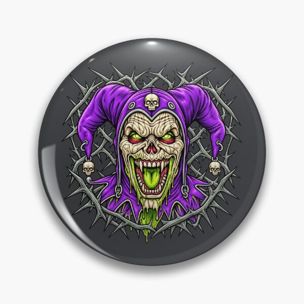 Aperçu de l'œuvre Toxic Jester Skull pour les fans de Horror Metal créée et vendue par POD DYNASTY | Original Print On Demand T-Shirt Graphics.