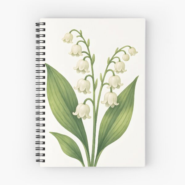 Item preview, May Lily of the Valley Birth Flower, Vintage Botanical Floral Wall Art designed and sold by NarjaShop.