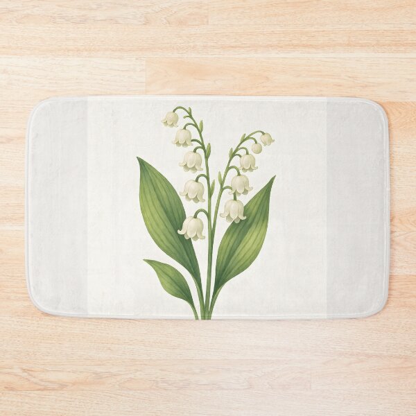 Item preview, May Lily of the Valley Birth Flower, Vintage Botanical Floral Wall Art designed and sold by NarjaShop.