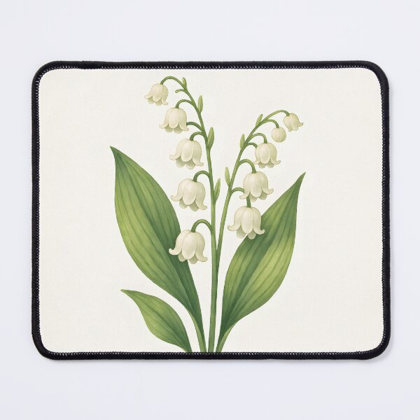 Item preview, May Lily of the Valley Birth Flower, Vintage Botanical Floral Wall Art designed and sold by NarjaShop.
