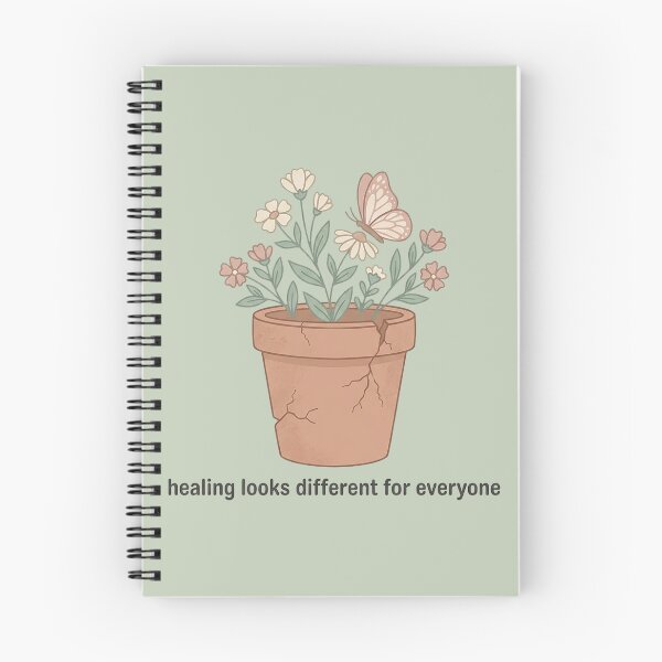 Item preview, Healing Looks Different For Everyone Sticker | Cracked Terracotta Pot Flowers Butterfly Mental Health Quote Art designed and sold by cannsuh.