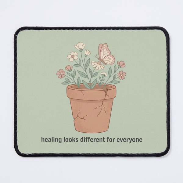 Item preview, Healing Looks Different For Everyone Sticker | Cracked Terracotta Pot Flowers Butterfly Mental Health Quote Art designed and sold by cannsuh.
