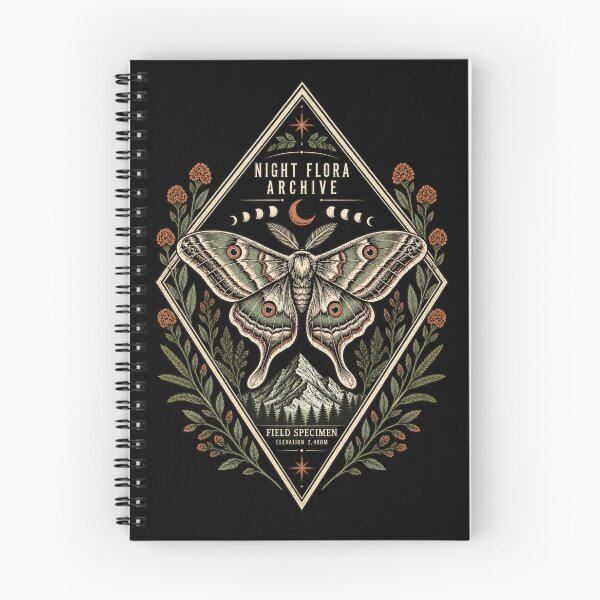 Item preview, Vintage Moth Botanical Night Archive designed and sold by TrendiKloset.