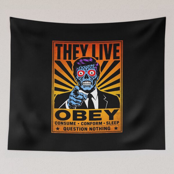Item preview, They Live Propaganda Poster designed and sold by ArtFactoryAI.