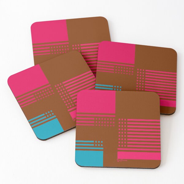 Aperçu de l'œuvre Listras azul, rosa e marrom créée et vendue par DiFraia Studio.
