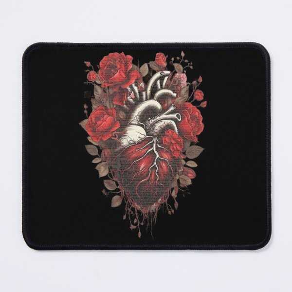 Item preview, Vintage Anatomical Heart with Red Roses - Dark Academia Floral Anatomical Heart Illustration designed and sold by GrimNest.