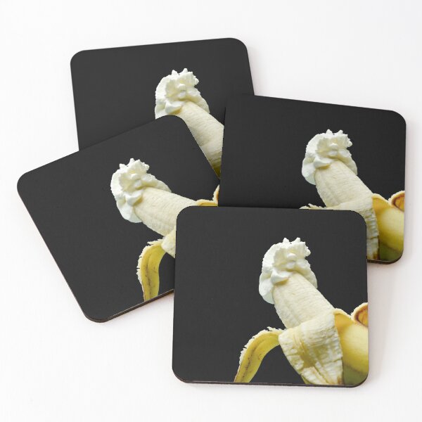 Item preview, Cheeky Banana with Whipped Cream – Funny Food Humor designed and sold by SensualArt Designs.