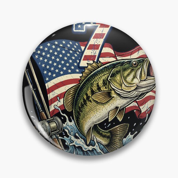 Item preview, O'Fishally 7 - Patriotic Bass Fishing 7th Birthday Design designed and sold by w66aboo.
