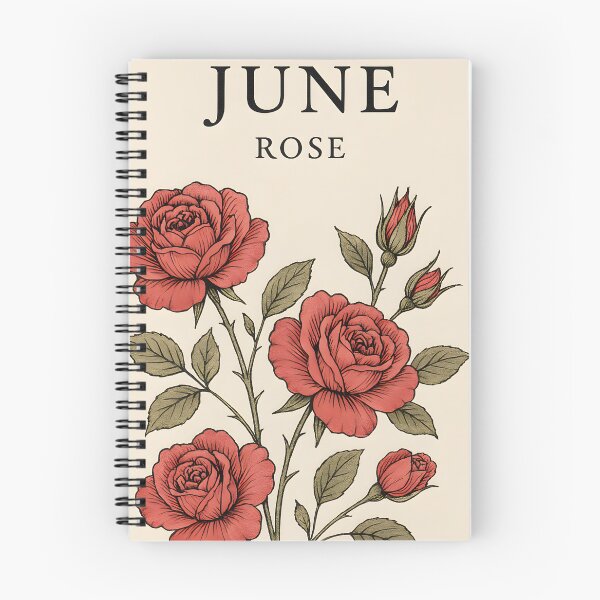 Item preview, June Rose Birth Flower, Vintage Botanical Floral Wall Art designed and sold by NarjaShop.