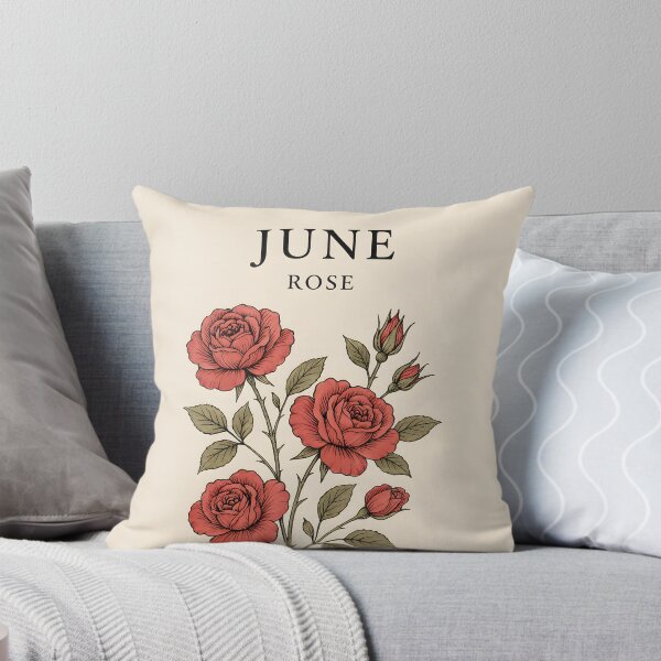 Item preview, June Rose Birth Flower, Vintage Botanical Floral Wall Art designed and sold by NarjaShop.