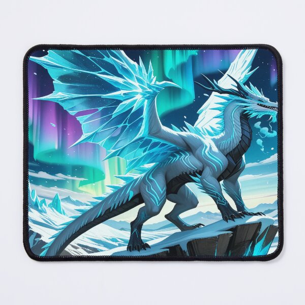 Item preview, Epic 4K Ice Blizzard Fantasy Dragon Art designed and sold by Freestyle Prints.