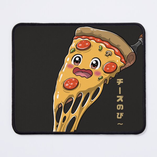 Item preview, Cheese Pull Funny Chibi Pizza designed and sold by ZenReiArt.