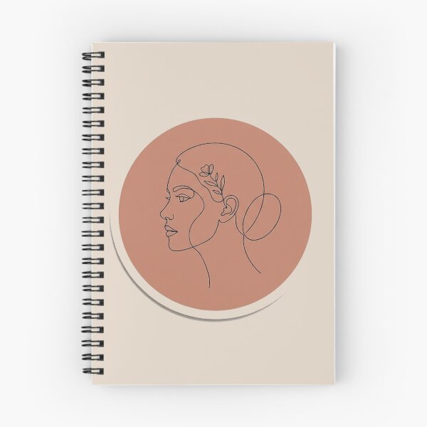 Item preview, Woman Face Line Art Sticker | Terracotta Minimalist One Line Drawing Feminine Flower Earring Aesthetic Art designed and sold by cannsuh.