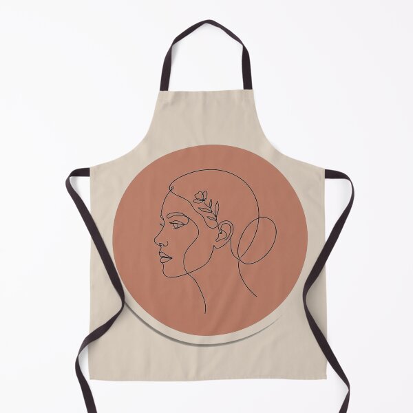 Item preview, Woman Face Line Art Sticker | Terracotta Minimalist One Line Drawing Feminine Flower Earring Aesthetic Art designed and sold by cannsuh.
