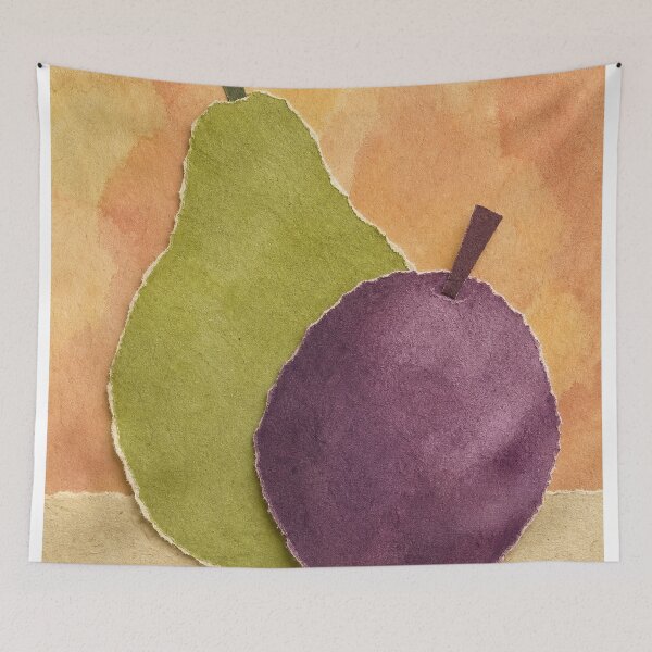 Item preview, Pear and Plum Cutouts Watercolour designed and sold by GoldenHourWalls.
