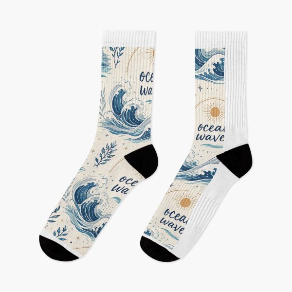 Item preview, Ocean Waves Seamless Pattern Coastal Ocean Lover Blue Wave Aesthetic Design designed and sold by Everleaf Studio.