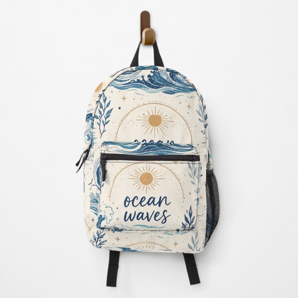Item preview, Ocean Waves Seamless Pattern Coastal Ocean Lover Blue Wave Aesthetic Design designed and sold by Elly-91.