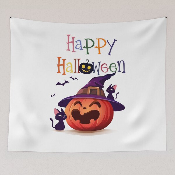 Item preview, Happy Halloween Pumpkin Cats designed and sold by     Sela Art .
