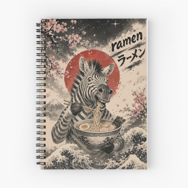 Item preview, Zebra Ramen Sumie Japanese Vintage designed and sold by TomFrontierArt.