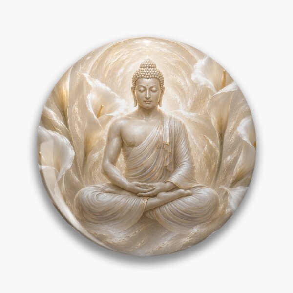 Item preview, Golden Buddha Among White Lilies designed and sold by aurelixagency.