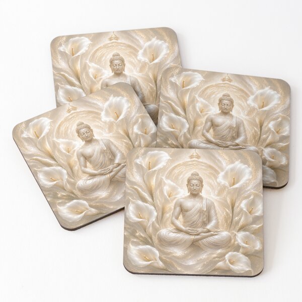 Item preview, Golden Buddha Among White Lilies designed and sold by aurelixagency.