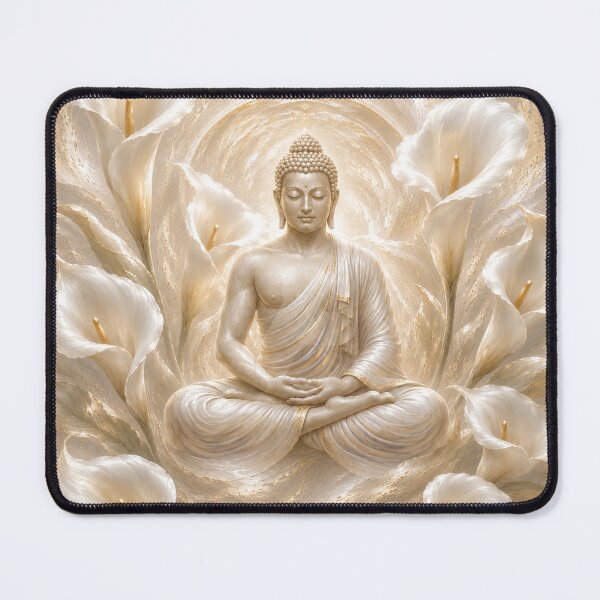 Item preview, Golden Buddha Among White Lilies designed and sold by aurelixagency.