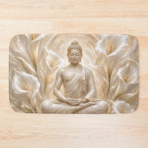 Item preview, Golden Buddha Among White Lilies designed and sold by aurelixagency.