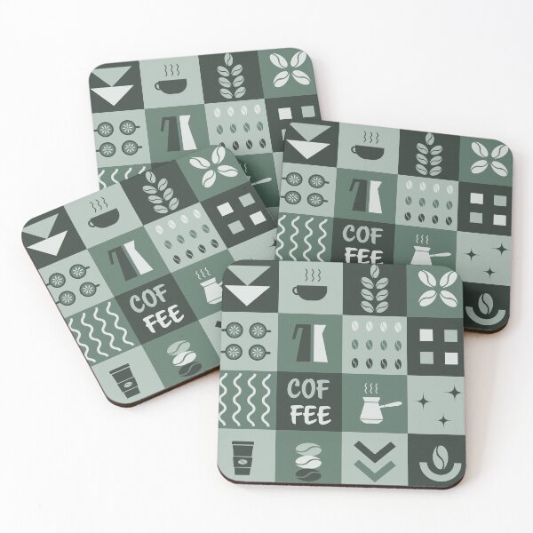 Item preview, Coffee Geometric Square Pattern designed and sold by IrynaAlex.