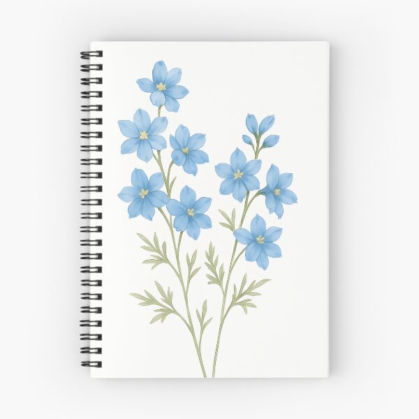 Item preview, July Larkspur Birth Flower, Blue Botanical Floral Wall Art designed and sold by NarjaShop.