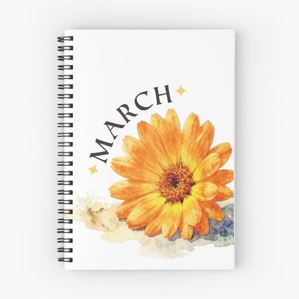 Item preview, Watercolor Orange Calendula March Birth Flower designed and sold by WildArtIT.