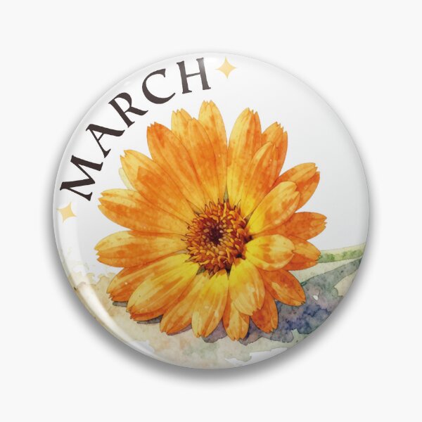 Item preview, Watercolor Orange Calendula March Birth Flower designed and sold by WildArtIT.