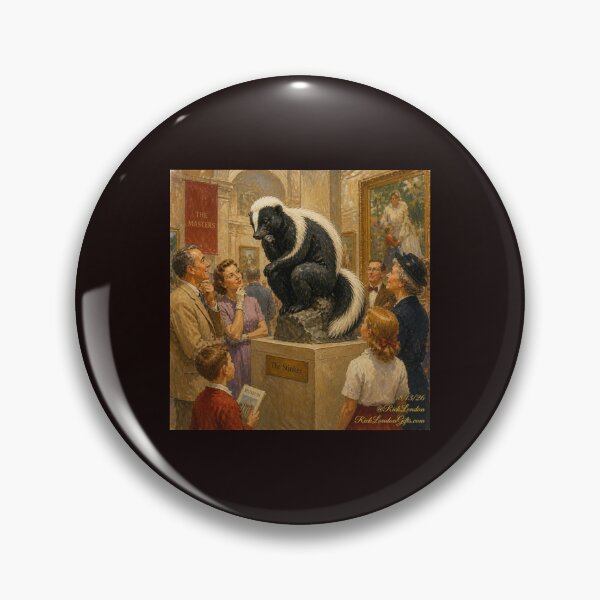 Item preview, The Stinker – Skunk Thinker Museum Parody Illustration designed and sold by Rick London Gifts.