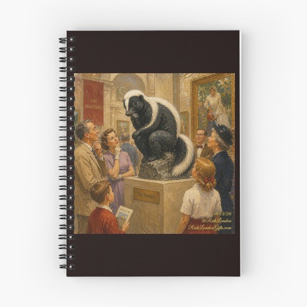 Item preview, The Stinker – Skunk Thinker Museum Parody Illustration designed and sold by Rick London Gifts.