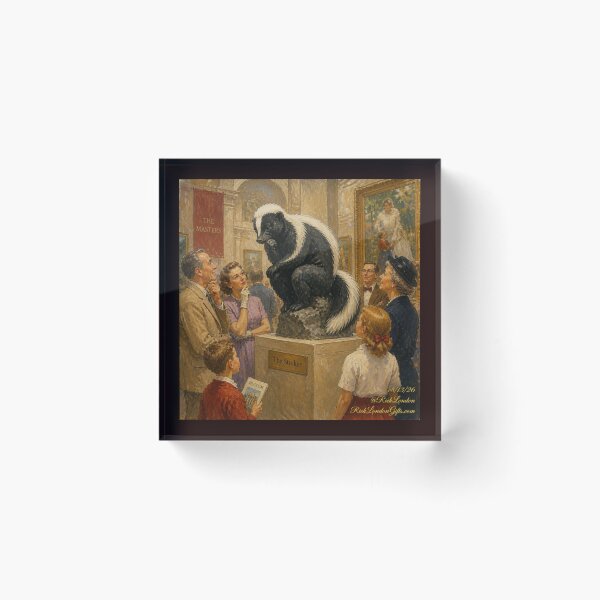 Item preview, The Stinker – Skunk Thinker Museum Parody Illustration designed and sold by Rick London Gifts.