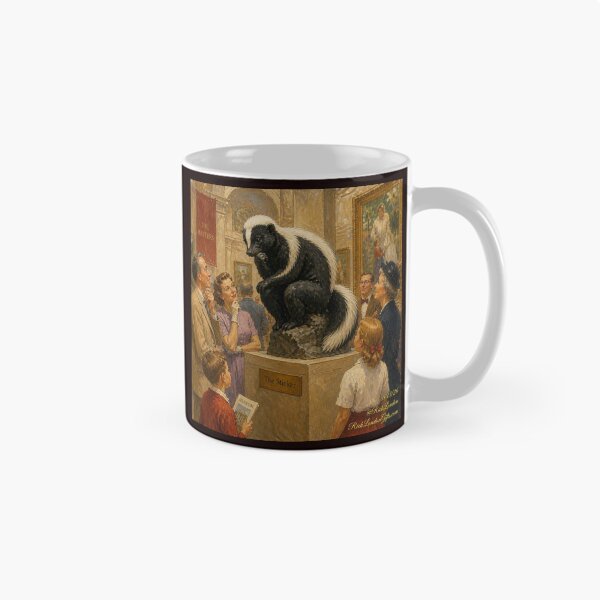 Item preview, The Stinker – Skunk Thinker Museum Parody Illustration designed and sold by Rick London Gifts.