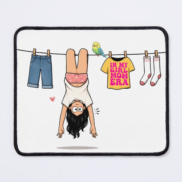 Item preview, Funny Laundry Day Hanging Girl designed and sold by waikibi ⭐⭐⭐⭐⭐.