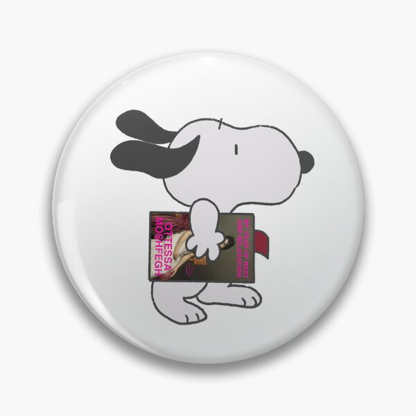 Item preview, snoopy reading my year of rest and relaxation designed and sold by liveawhimsylife.