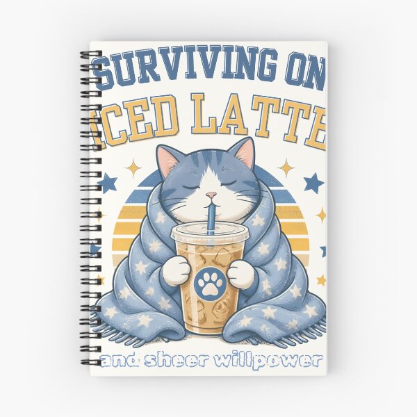 Item preview, Surviving On Iced Latte Cute Cat Coffee designed and sold by Karolisa.