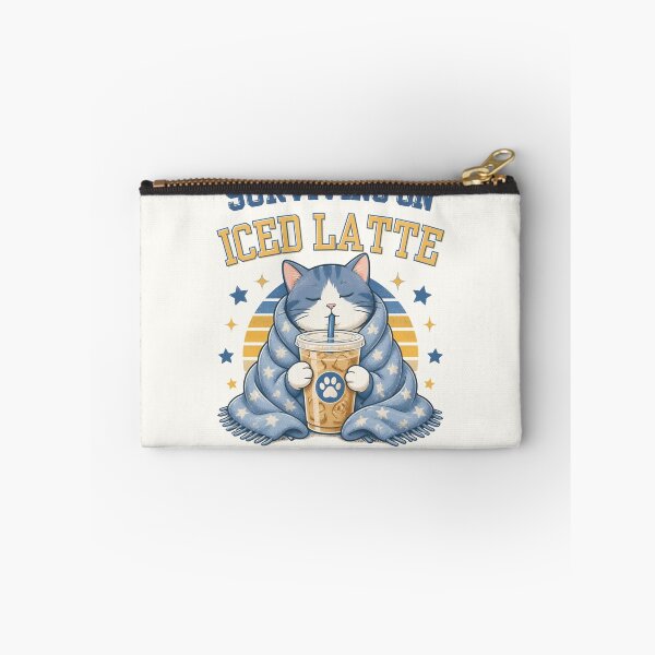 Item preview, Surviving On Iced Latte Cute Cat Coffee designed and sold by Karolisa.