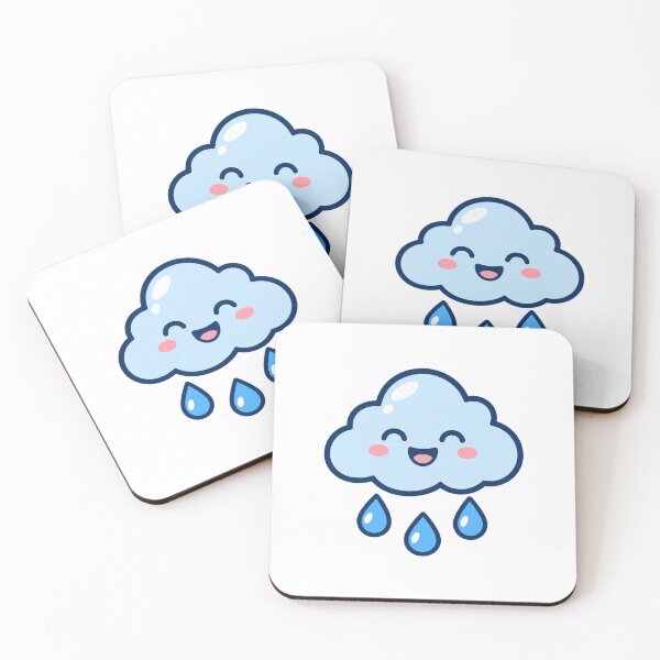 Aperçu de l'œuvre Happy Cloud With Three Raindrops créée et vendue par BuyOneFree.