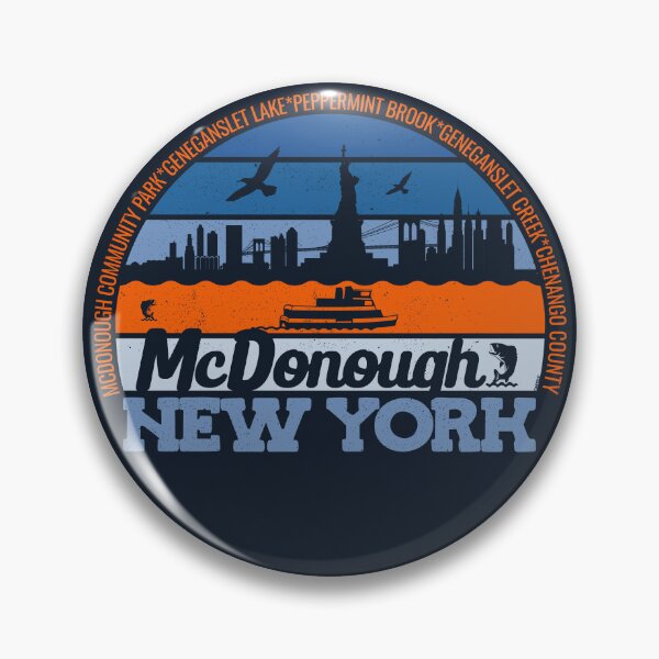 Item preview, McDonough New York Sunset Retro Vintage Local Pride Logo designed and sold by CRHPOD20.