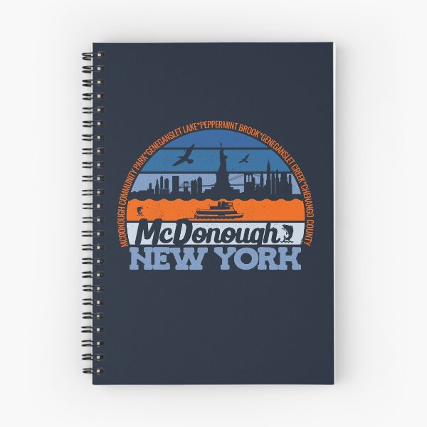 Item preview, McDonough New York Sunset Retro Vintage Local Pride Logo designed and sold by CRHPOD20.