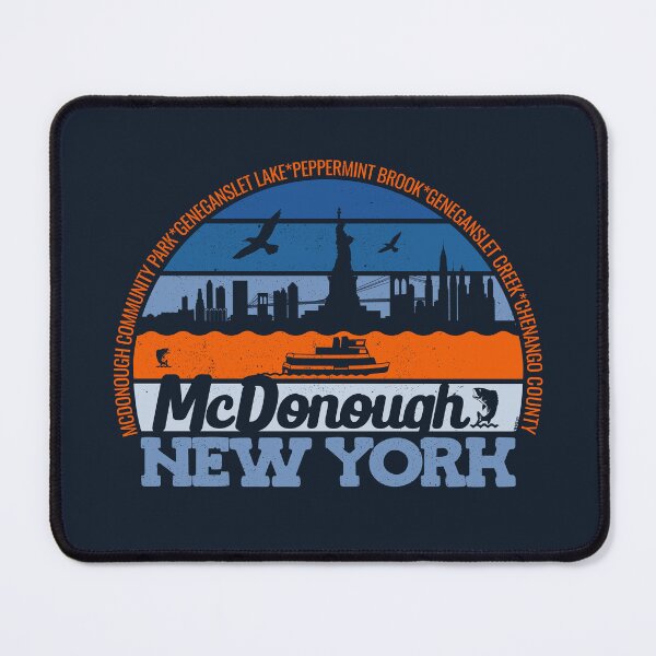Item preview, McDonough New York Sunset Retro Vintage Local Pride Logo designed and sold by CRHPOD20.